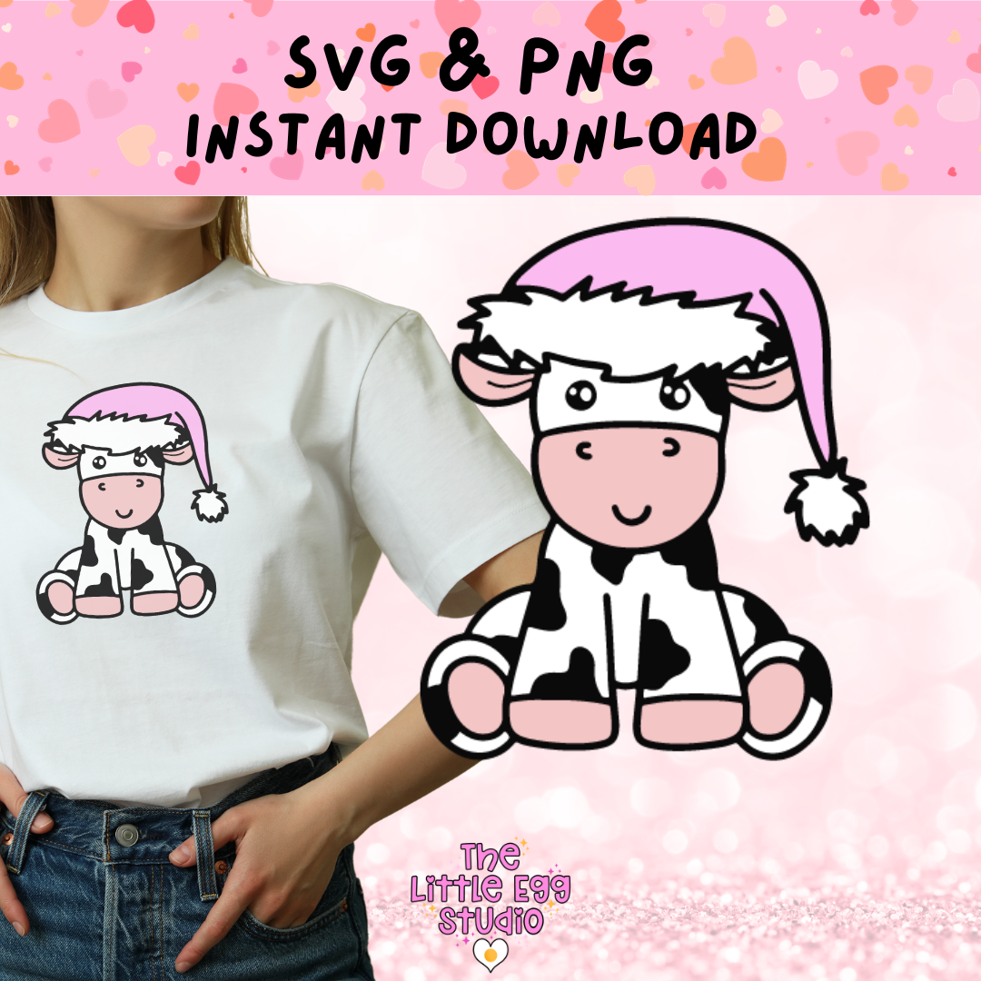 Christmas Cow SVG & PNG