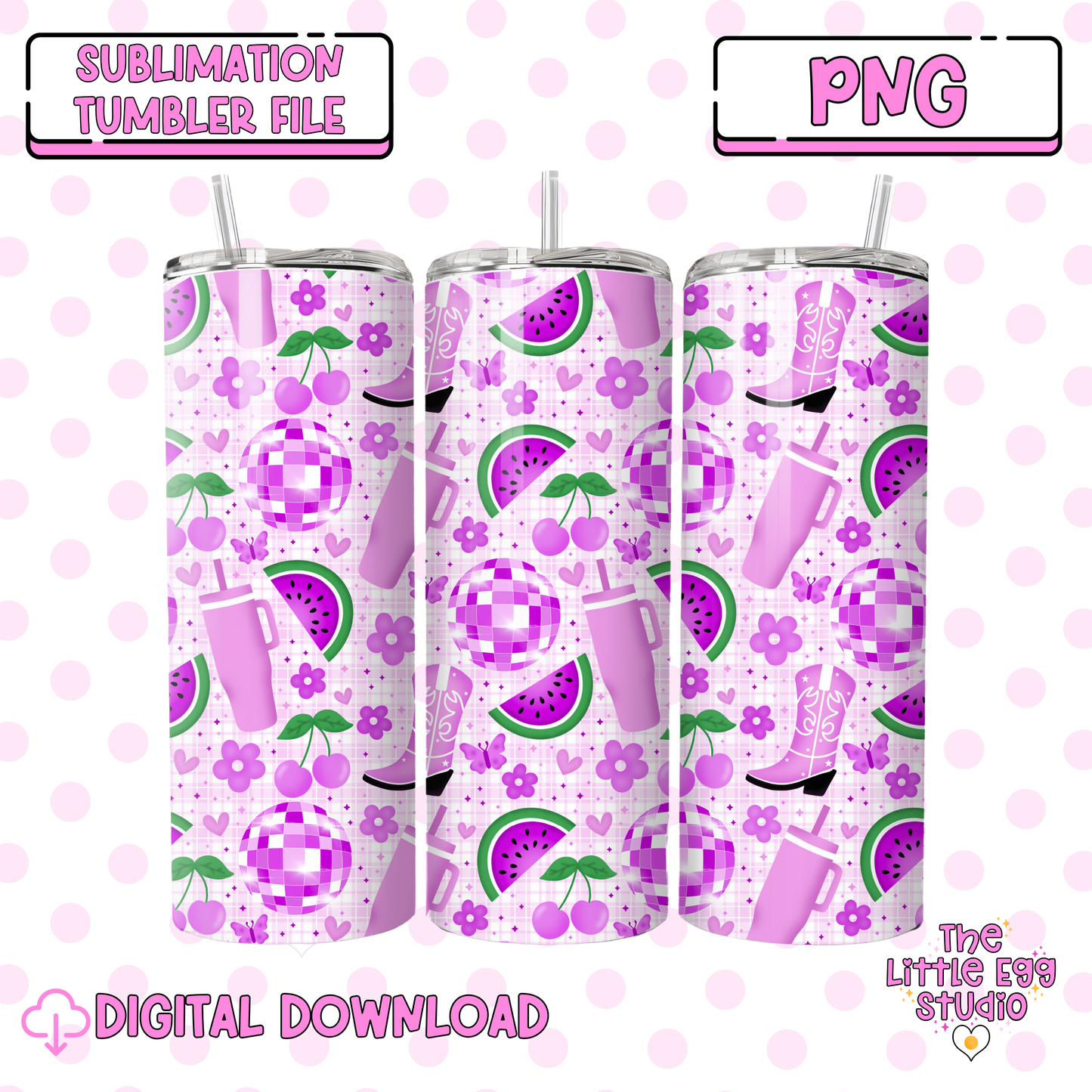 Girly Seamless Pattern PNG