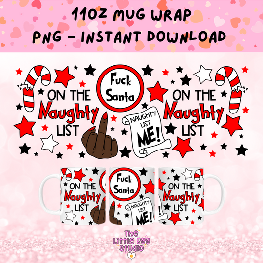 Naughty List Mug PNG