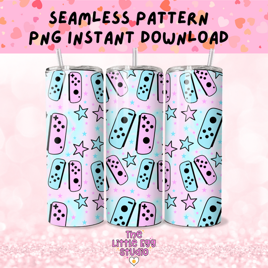 Gamer Seamless Pattern PNG