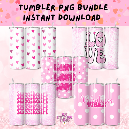 Valentines Tumbler PNG Bundle