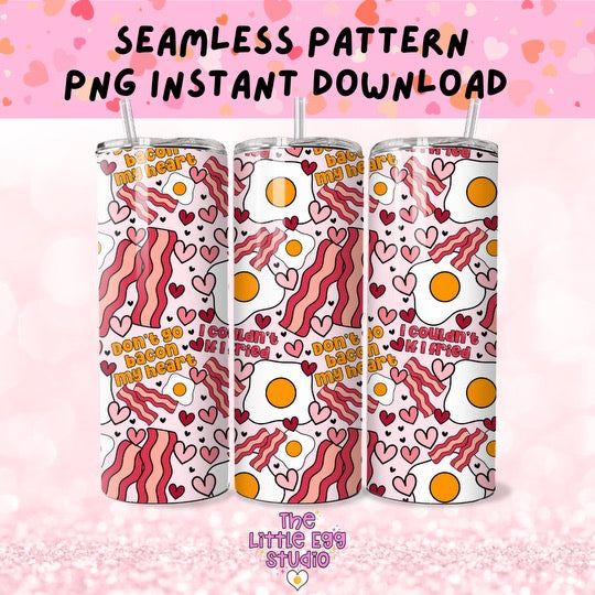 Eggs & Bacon Seamless Pattern PNG