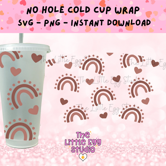 Boho Rainbow Cold Cup SVG