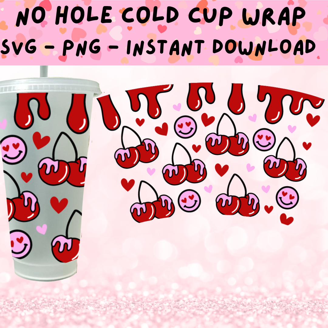 Drippy Cherry Cold Cup SVG