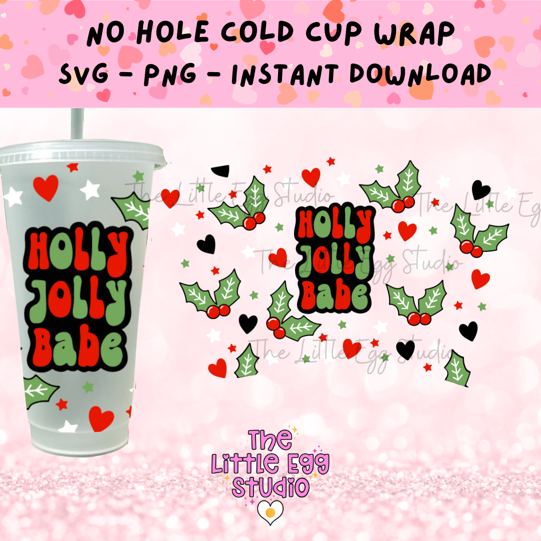 Holly Jolly Babe Cold Cup SVG