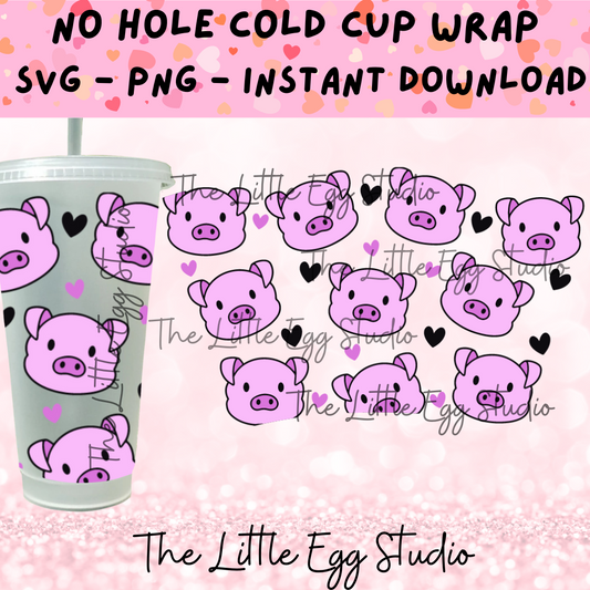 Pig Cold Cup SVG