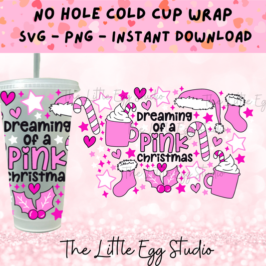 Pink Christmas Cold Cup SVG