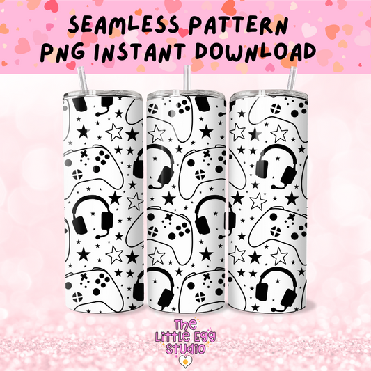 Gamer Seamless Pattern PNG