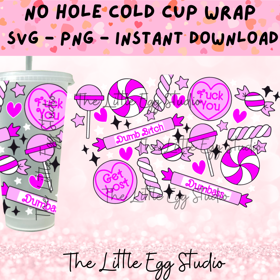 Sweary Candy Cold Cup SVG