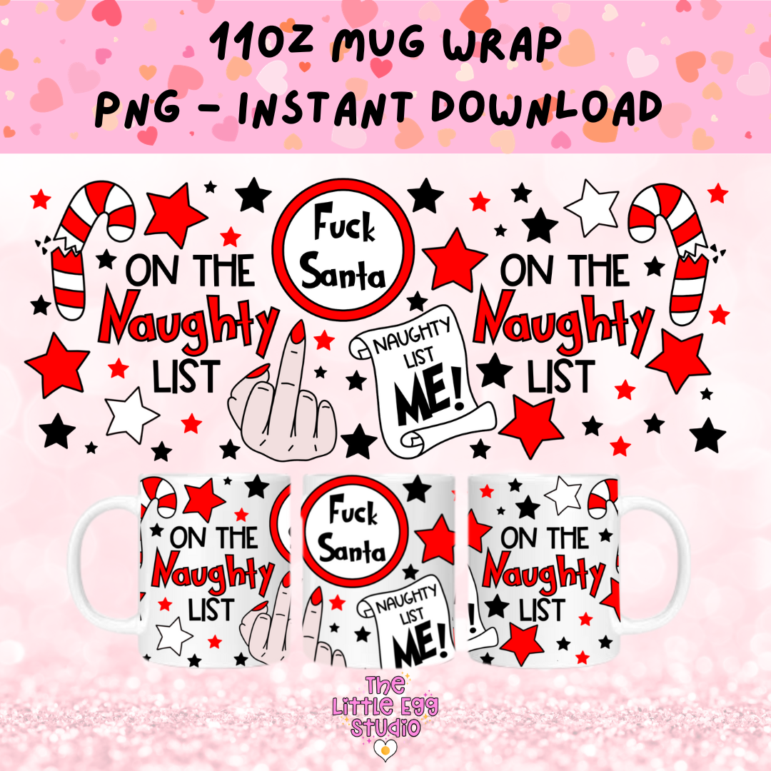 Naughty List Mug PNG