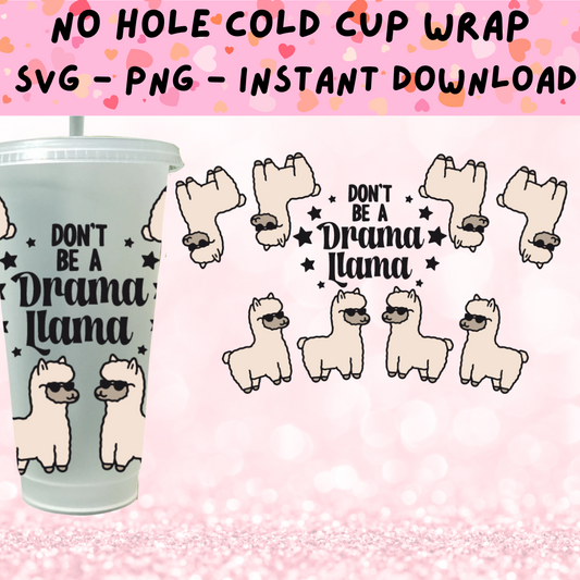 Drama Llama Cold Cup SVG