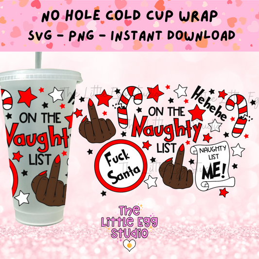 Naughty List Cold Cup SVG