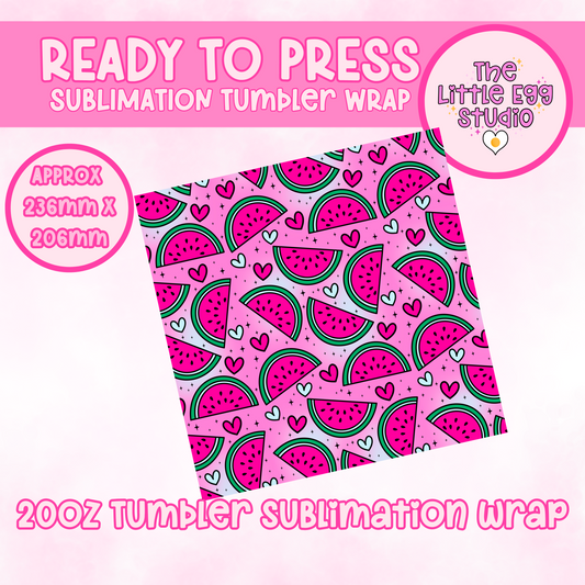 Watermelon Tumbler Sublimation Print