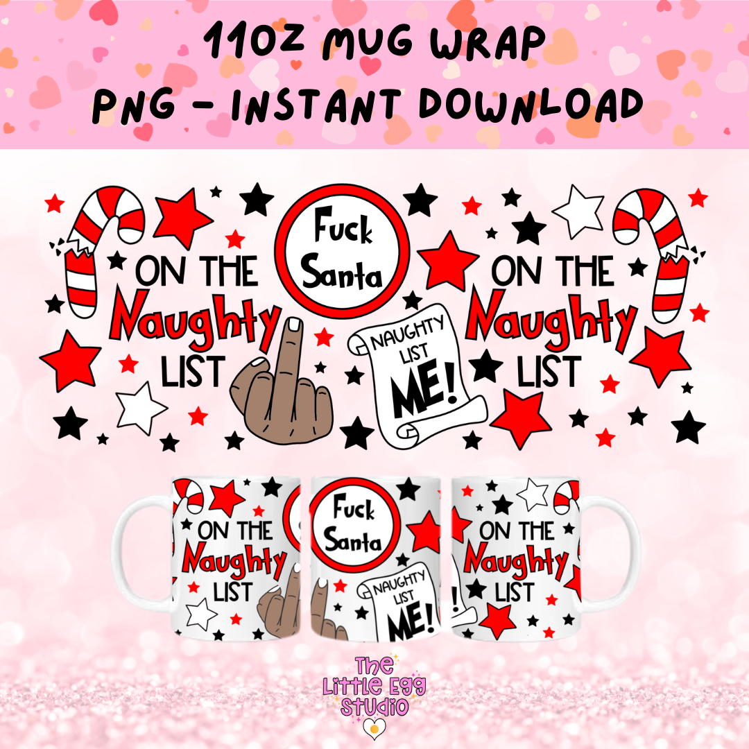 Naughty List Mug PNG