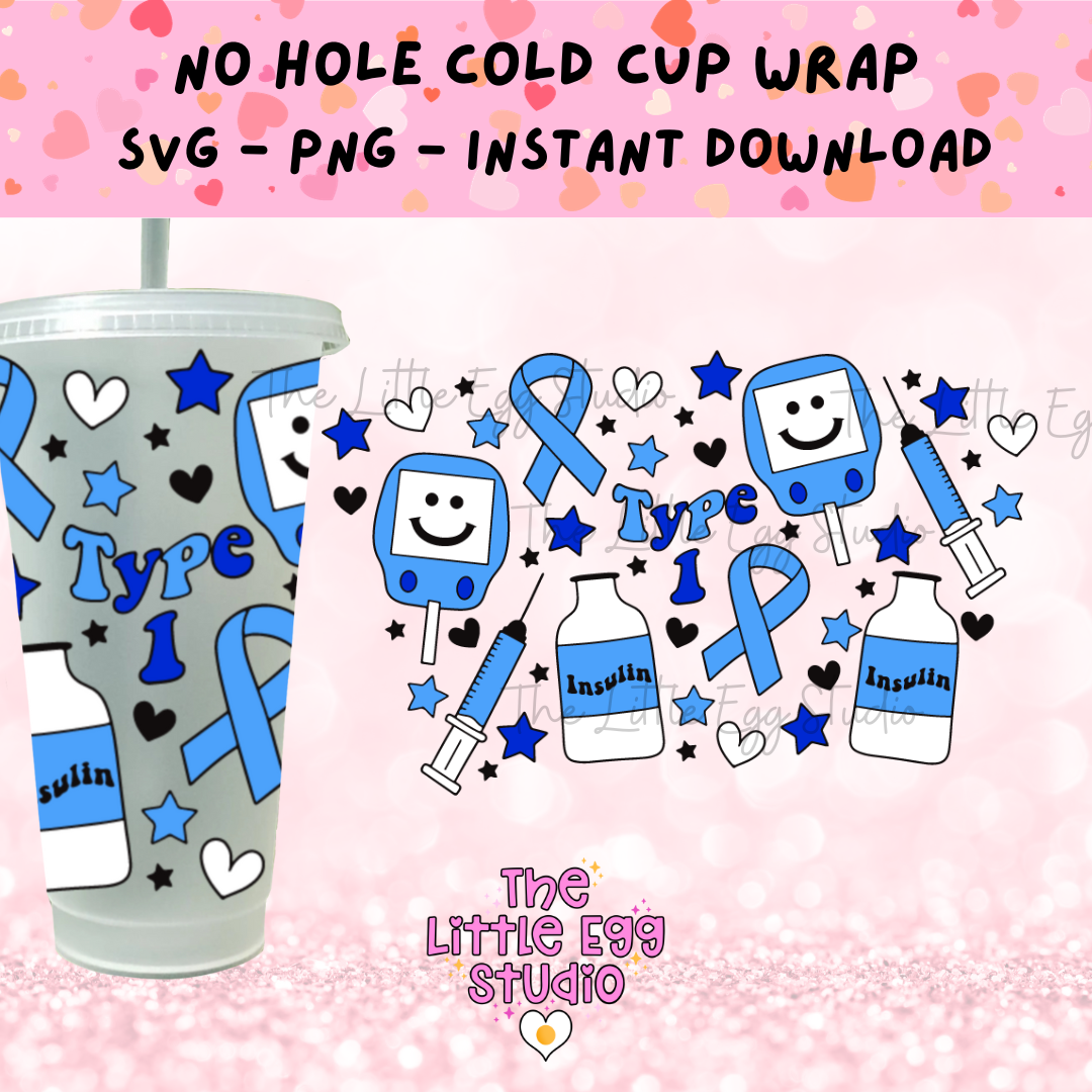 Type 1 Diabetes Cold Cup SVG