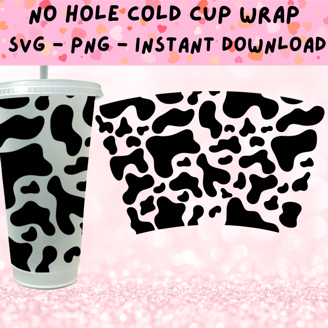 Cow Print Cold Cup SVG