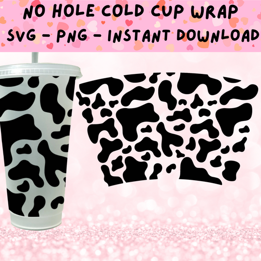 Cow Print Cold Cup SVG