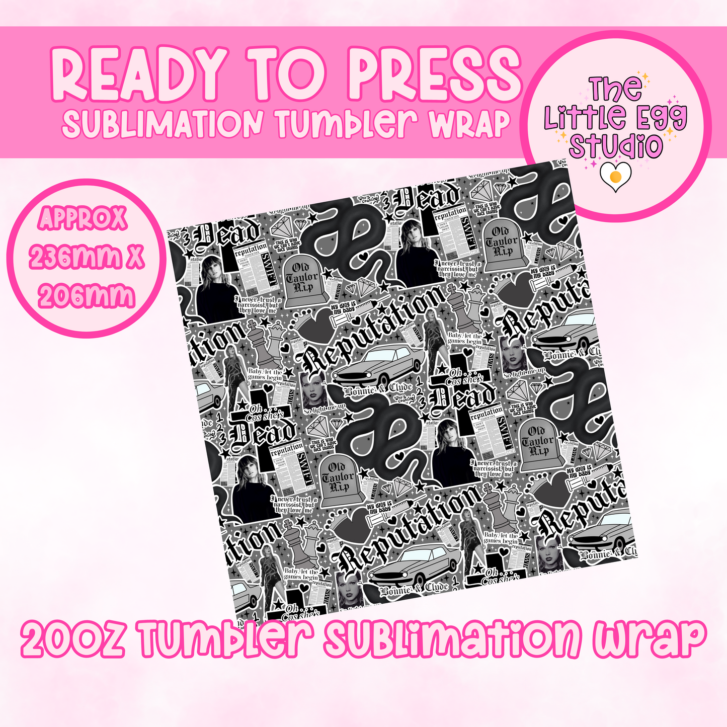 Reputation Tumbler Sublimation Print