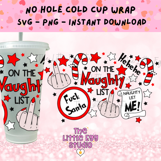 Naughty List Cold Cup SVG