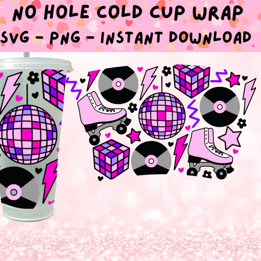 80s Theme Cold Cup SVG