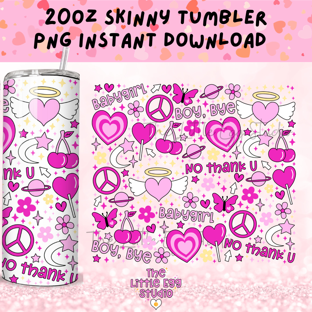 Y2K Skinny Tumbler PNG