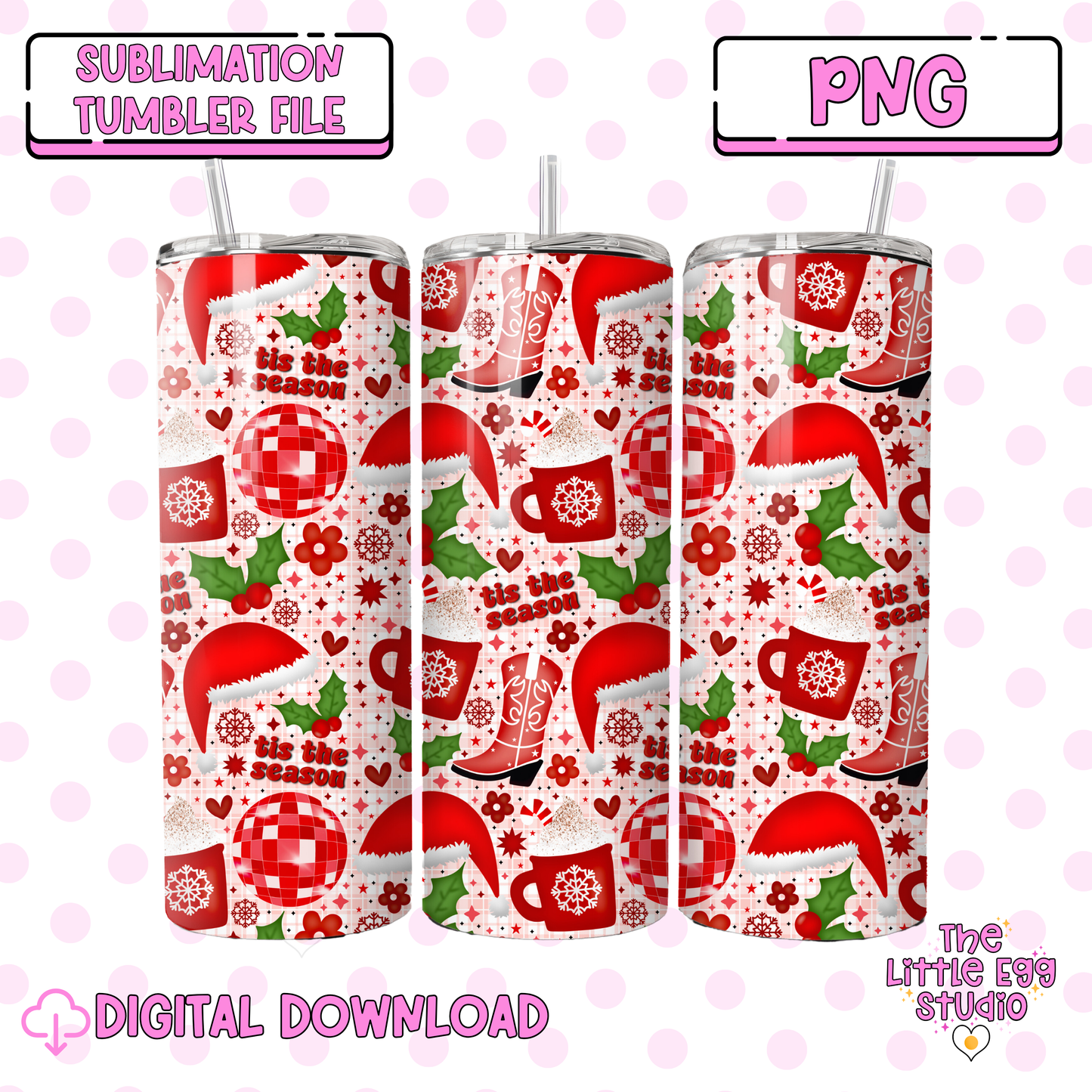 Tis The Season Seamless Pattern PNG