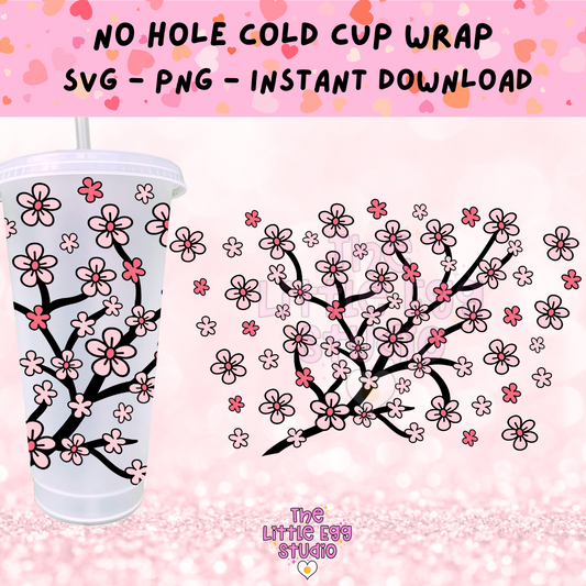 Cherry Blossom Cold Cup SVG