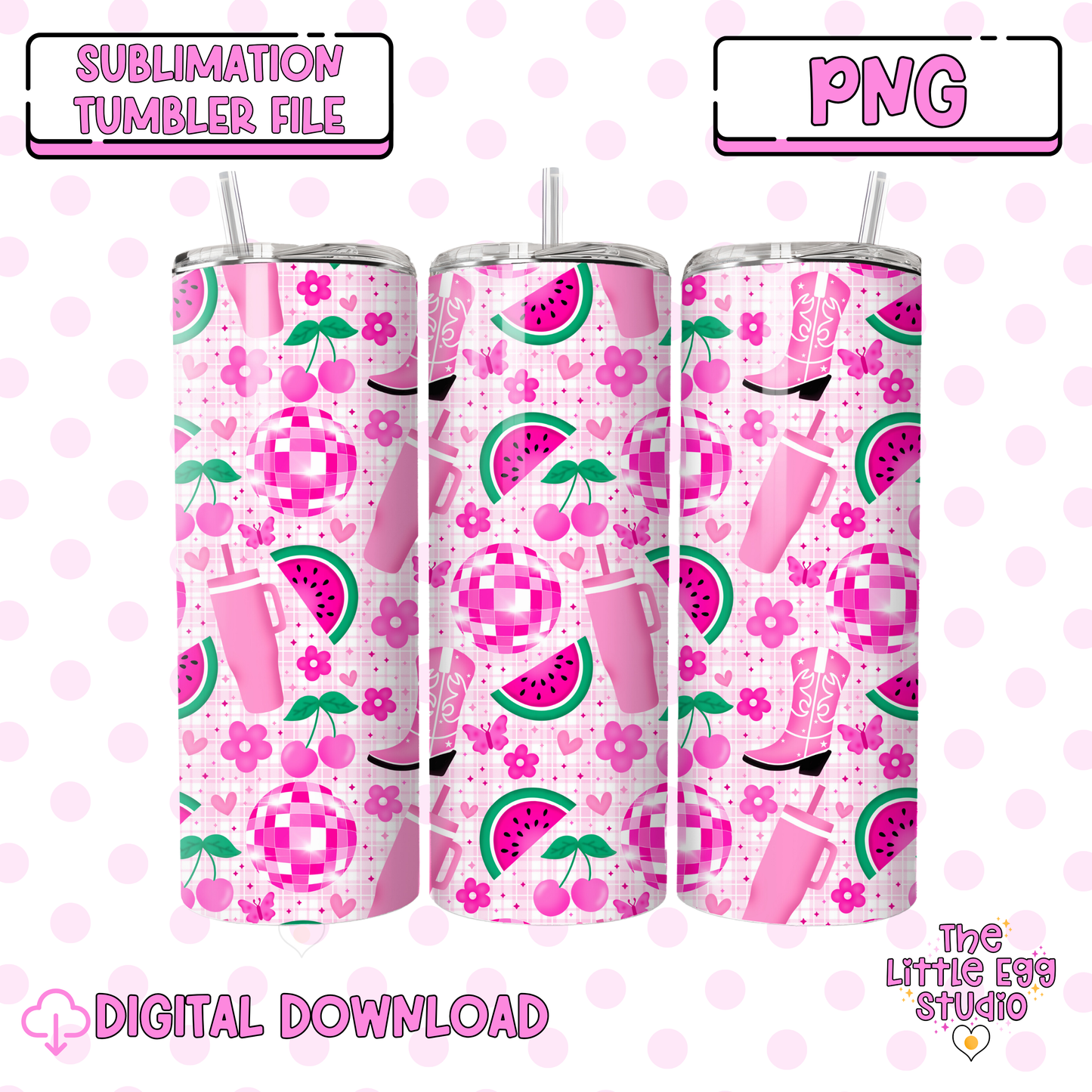 Girly Seamless Pattern PNG