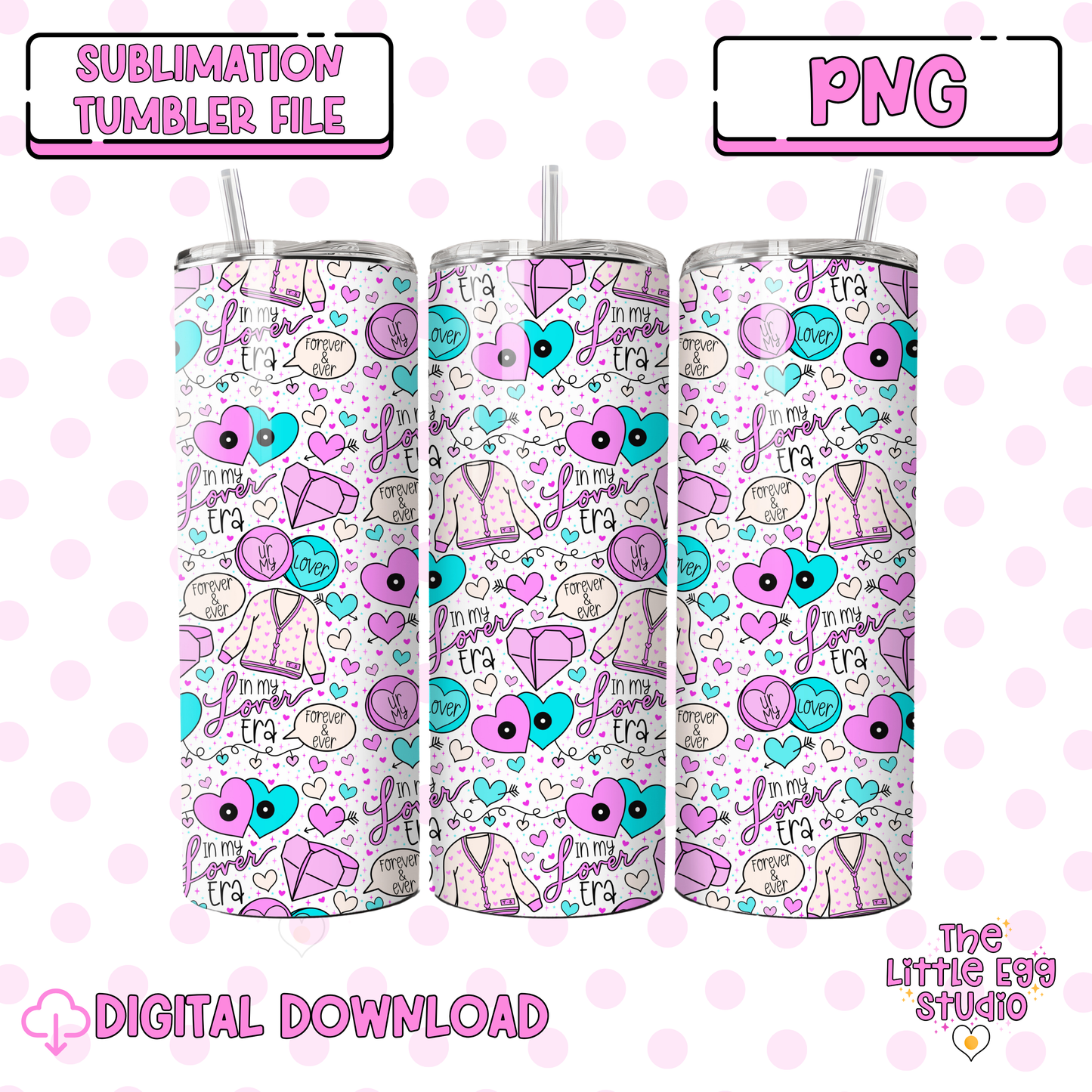 Lover Era Seamless Pattern PNG