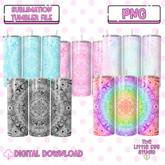 Mandala 20oz Tumbler PNG Bundle