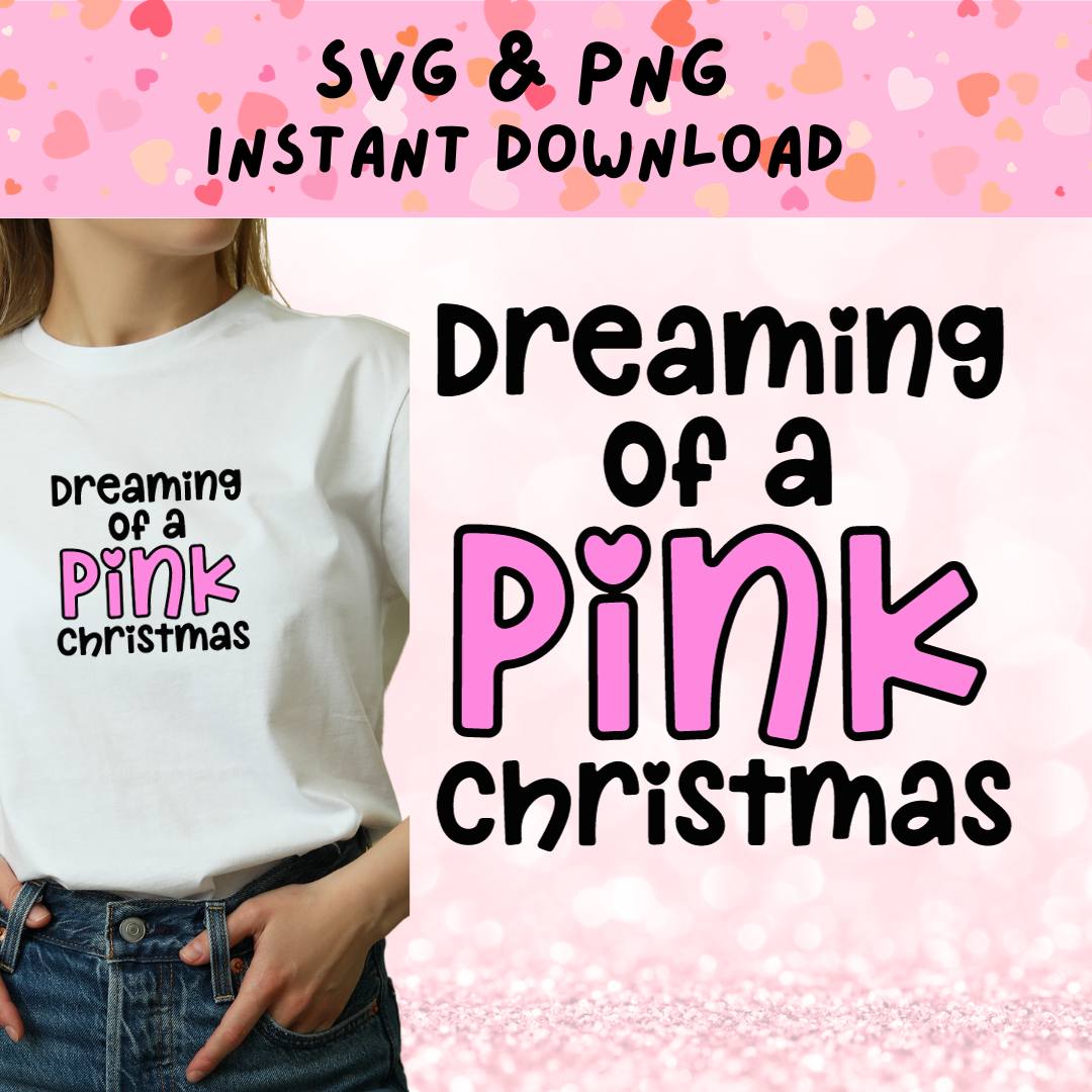 Pink Christmas SVG & PNG