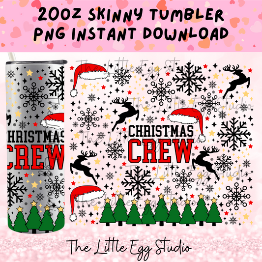 Christmas Crew Skinny Tumbler PNG