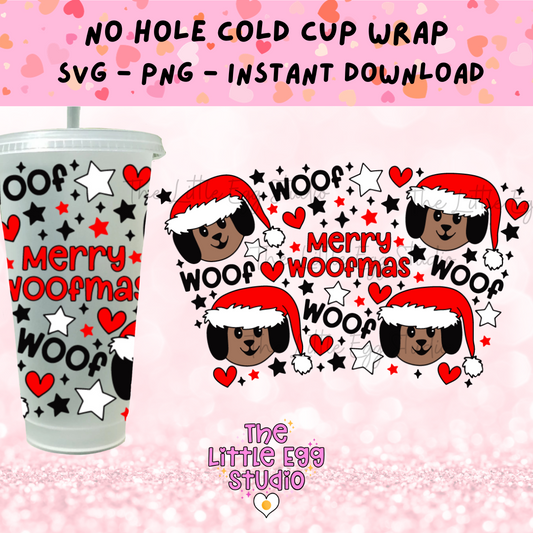 Merry Woofmas Cold Cup SVG