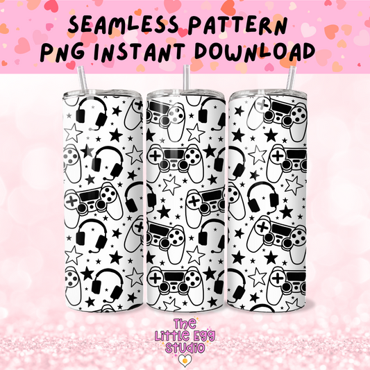 Gamer Seamless Pattern PNG