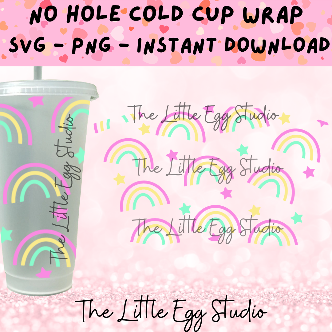 Pastel Rainbow Cold Cup SVG