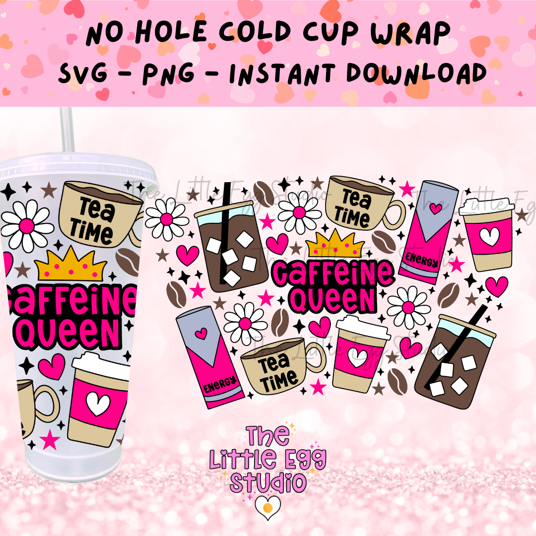 Caffeine Queen Cold Cup SVG