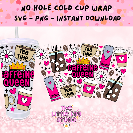 Caffeine Queen Cold Cup SVG