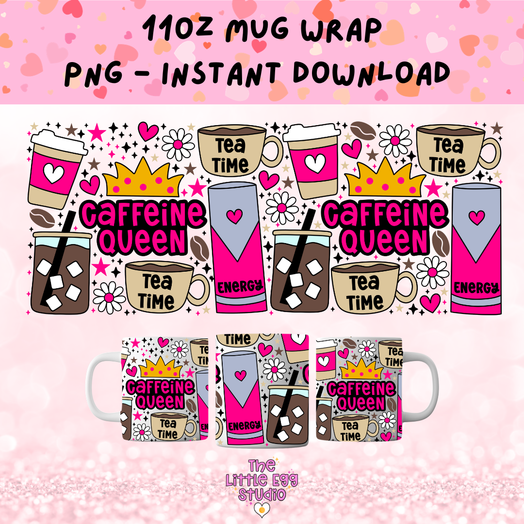 Caffeine Queen Mug PNG