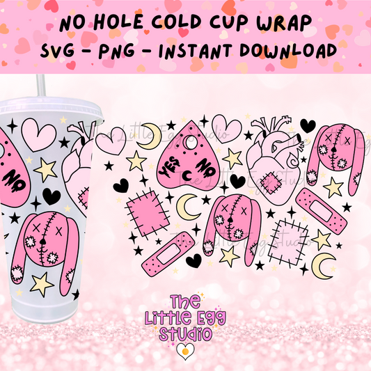 Pastel Bunny Cold Cup SVG