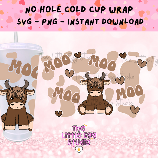 Highland Cow Cold Cup SVG