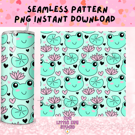 Frog Seamless Pattern PNG