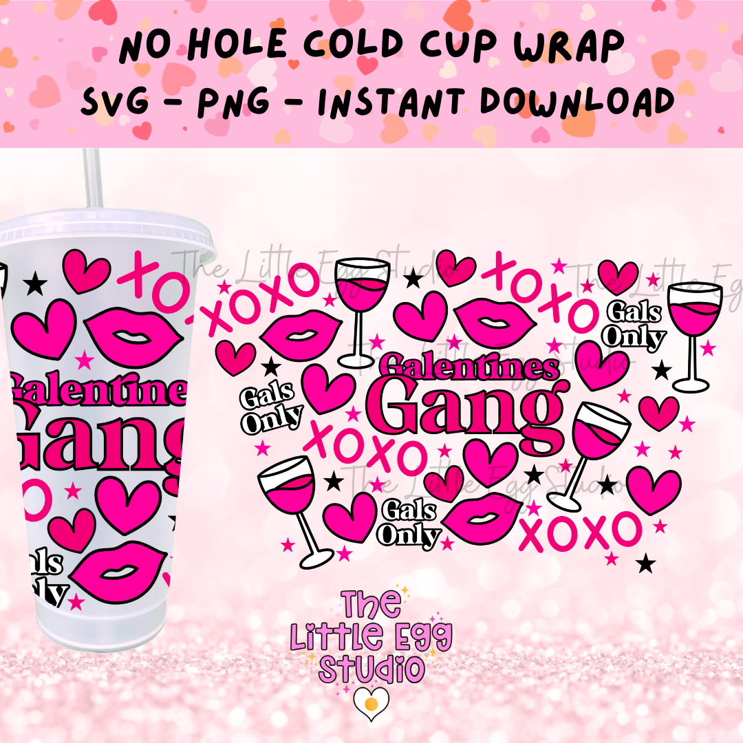 Galentines Gang Cold Cup SVG