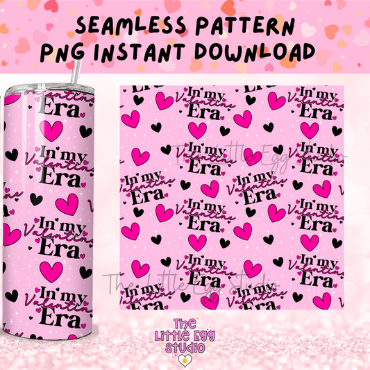 In My Valentine Era Seamless Pattern PNG