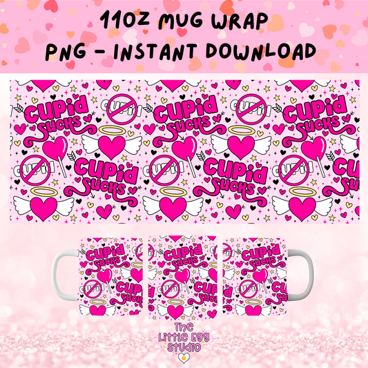 Cupid Sucks Mug PNG