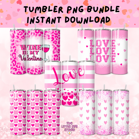 Valentines Tumbler PNG Bundle