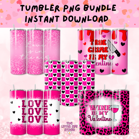 Valentines Tumbler PNG Bundle