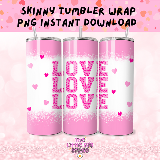 Love Skinny Tumbler PNG