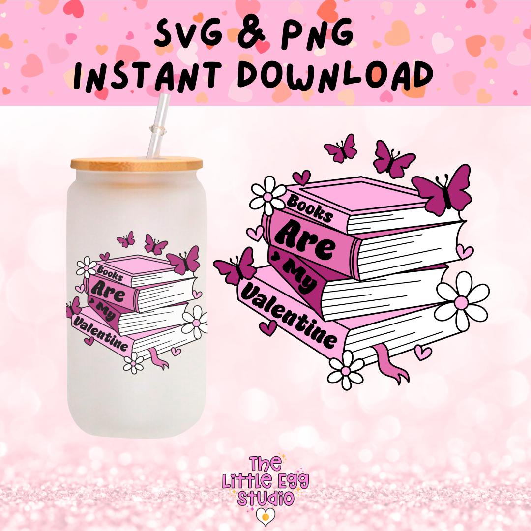 Books are my Valentine SVG & PNG