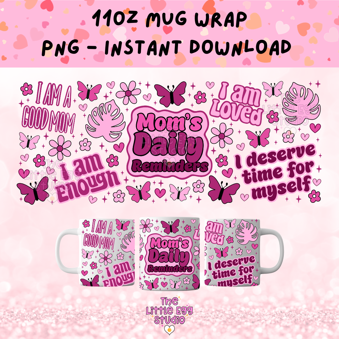 Mom’s Daily Reminders Mug PNG