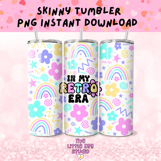 In My Retro Era Skinny Tumbler PNG